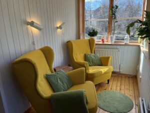 Rum för samtalsterapi för en person.